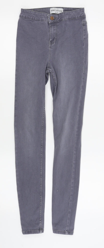 new  look  Womens Grey   Skinny Jeans Size 6 L32 in