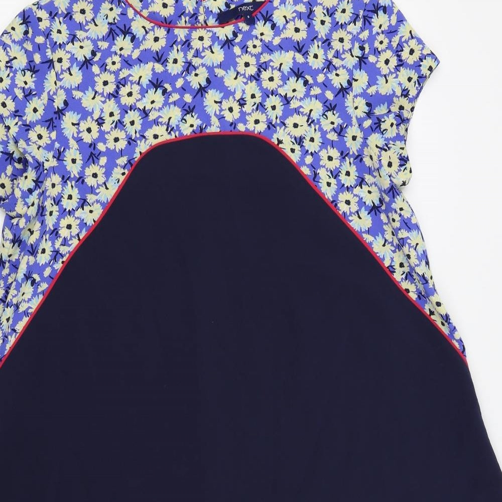 NEXT Womens Blue Floral  Fit & Flare  Size 8