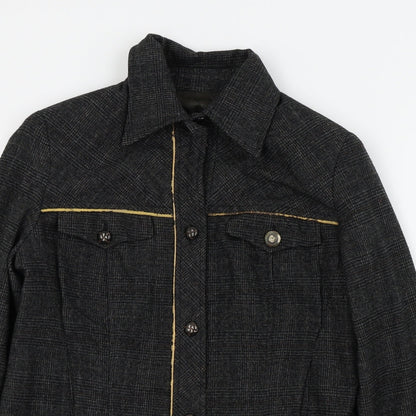 Punt Roma Womens Black   Full Zip Jumper Size 10  - denim jacket, button up