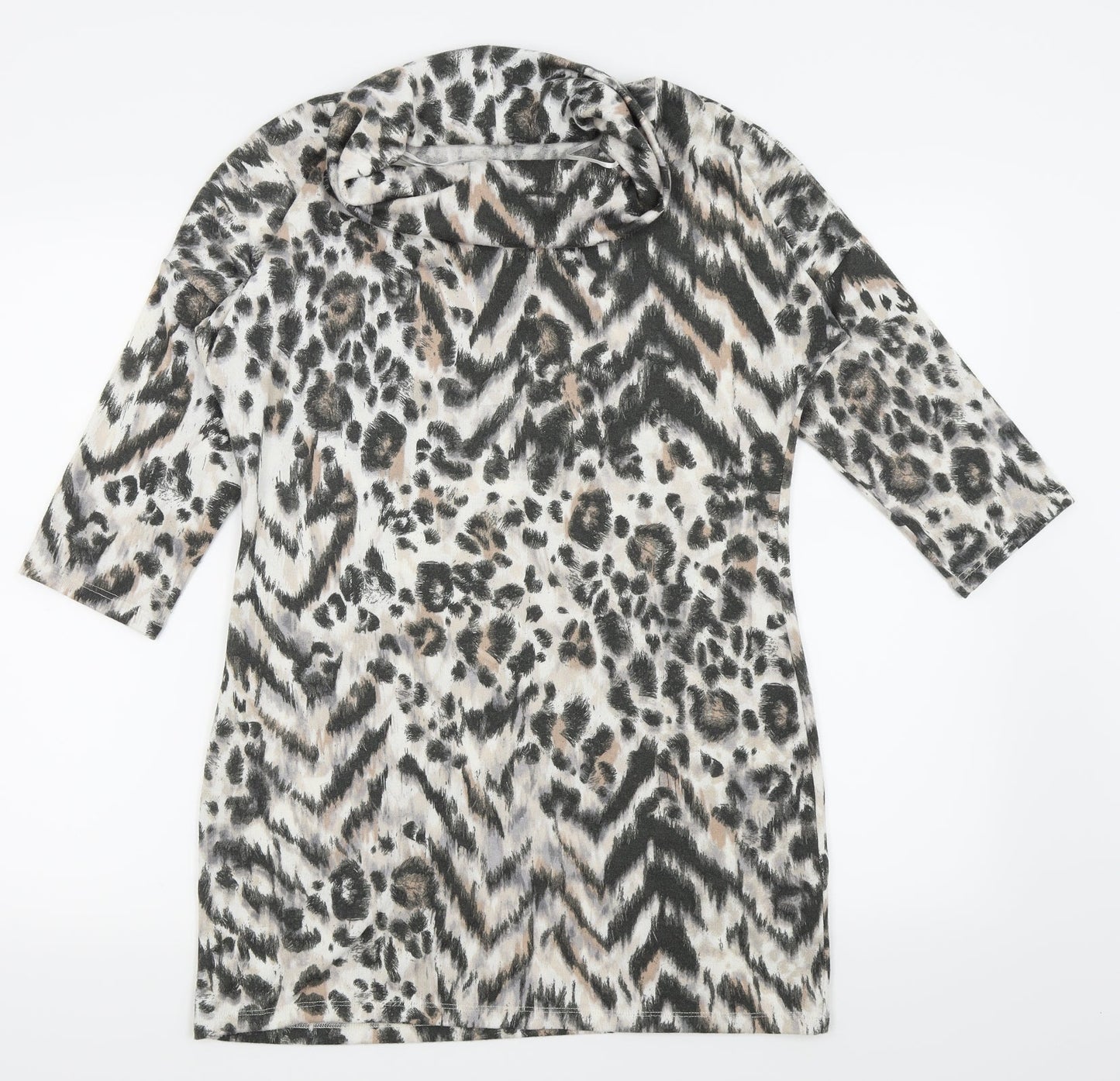 F&F Womens Multicoloured Animal Print  Pencil Dress  Size 12