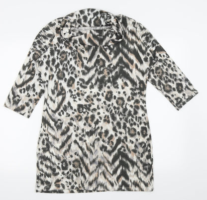 F&F Womens Multicoloured Animal Print  Pencil Dress  Size 12