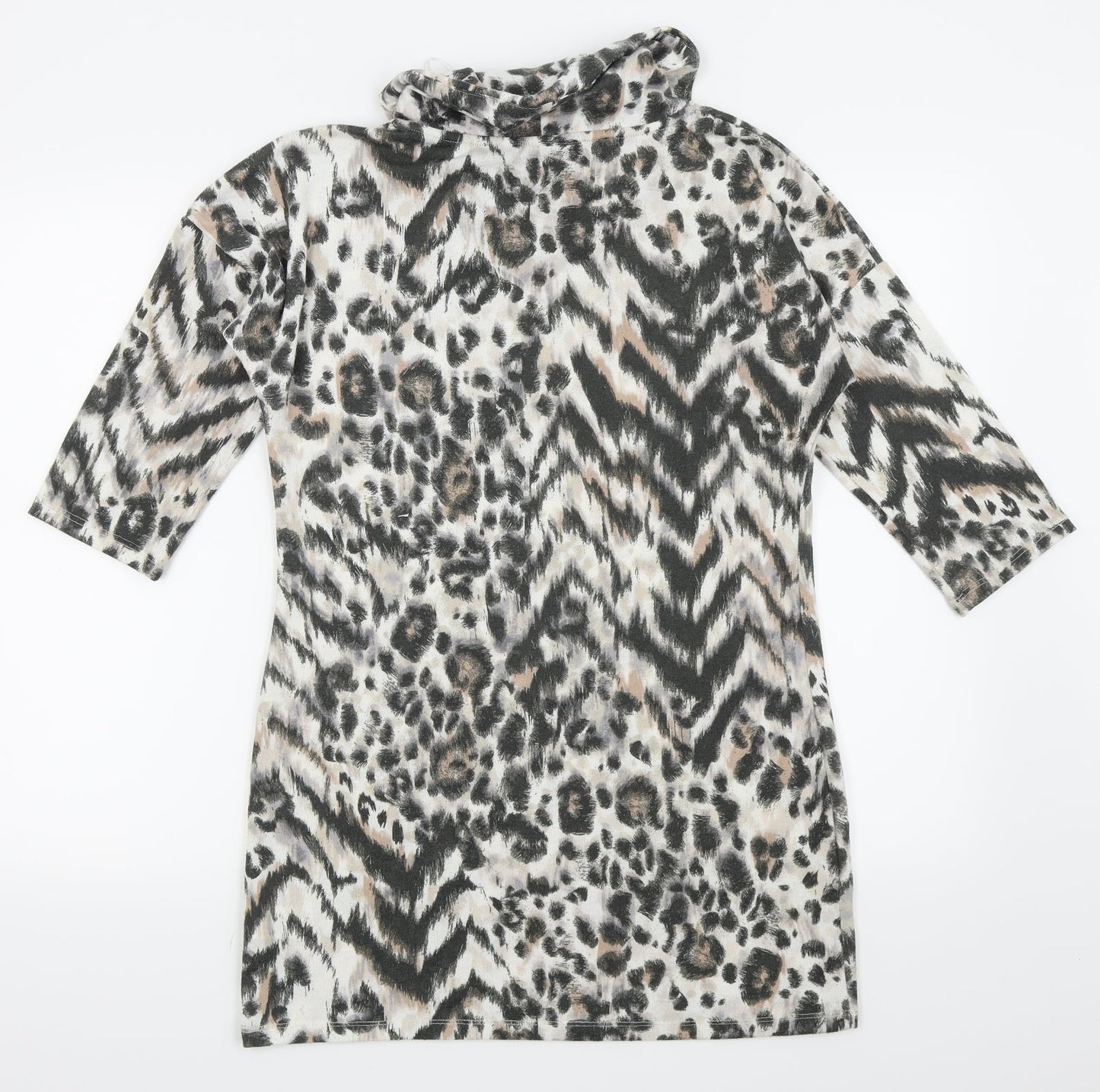 F&F Womens Multicoloured Animal Print  Pencil Dress  Size 12