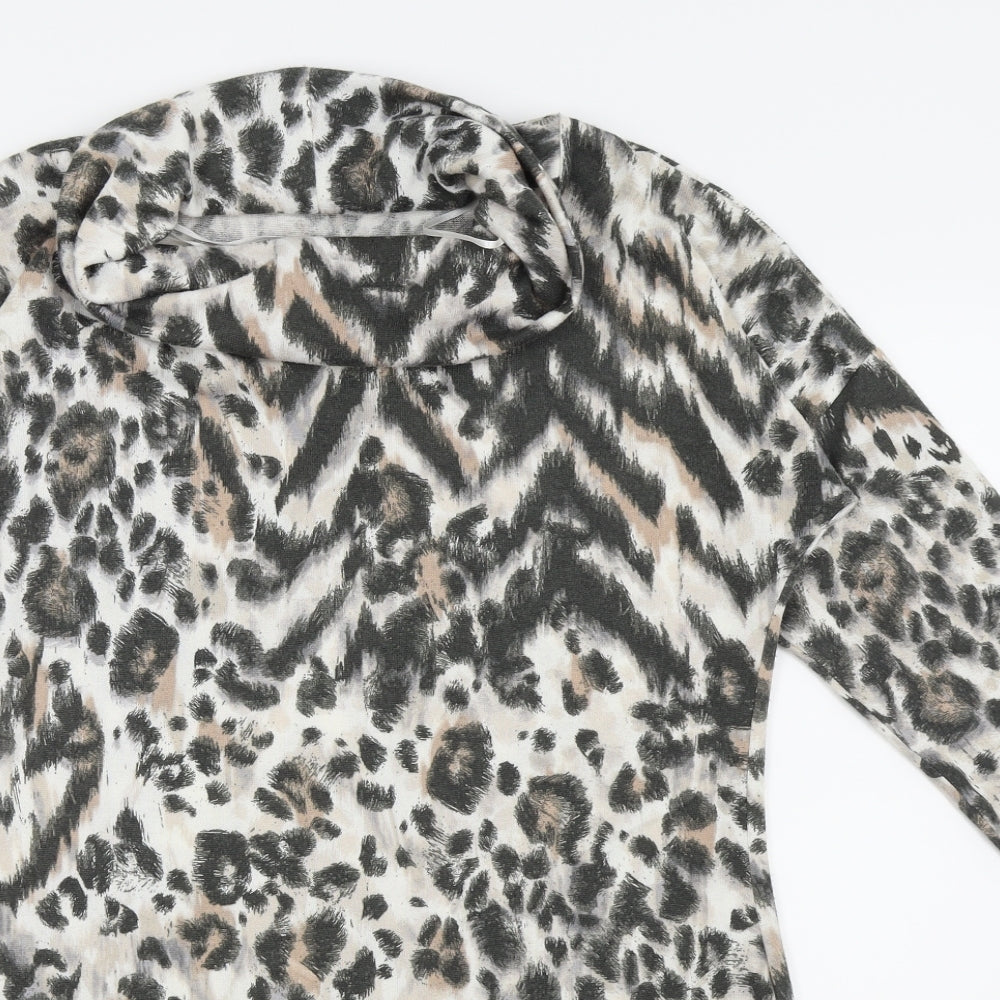 F&F Womens Multicoloured Animal Print  Pencil Dress  Size 12