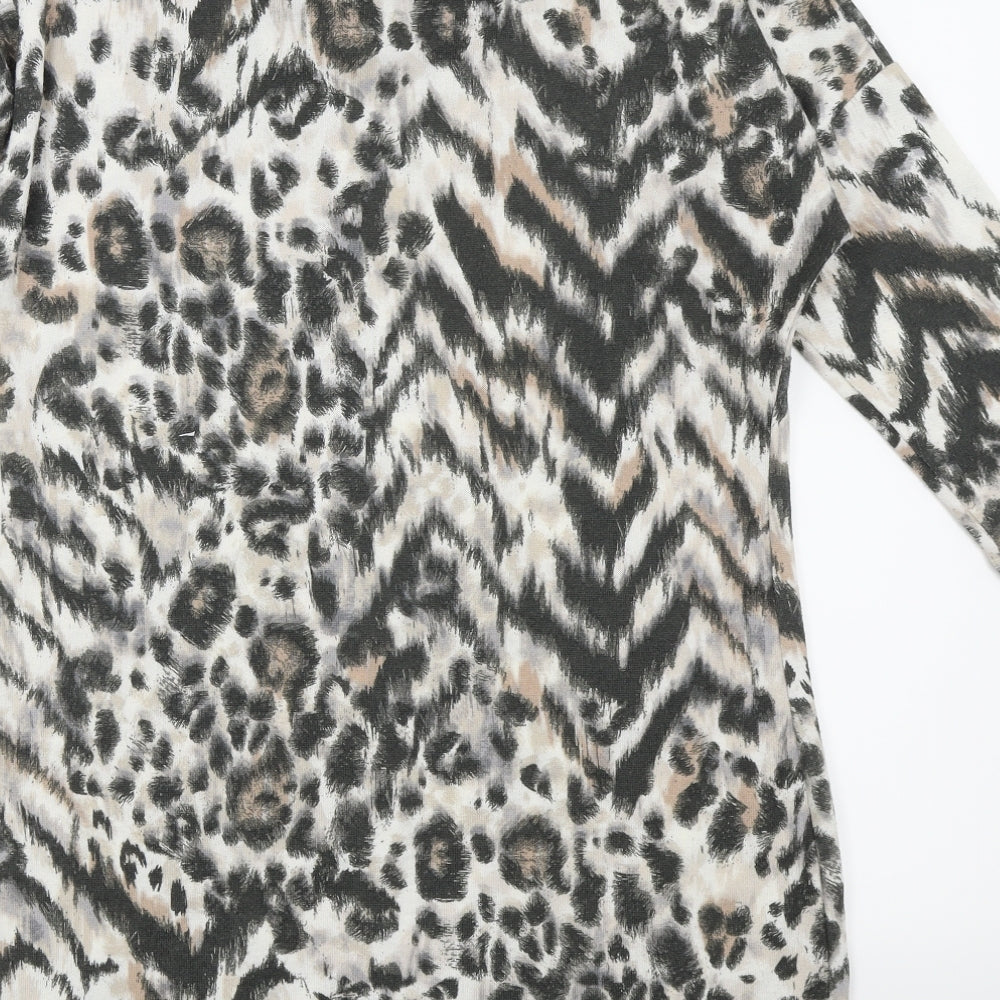 F&F Womens Multicoloured Animal Print  Pencil Dress  Size 12