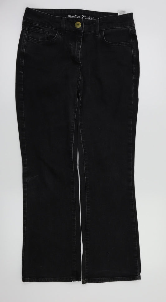 M&S Womens Blue   Straight Jeans Size 10 L27 in