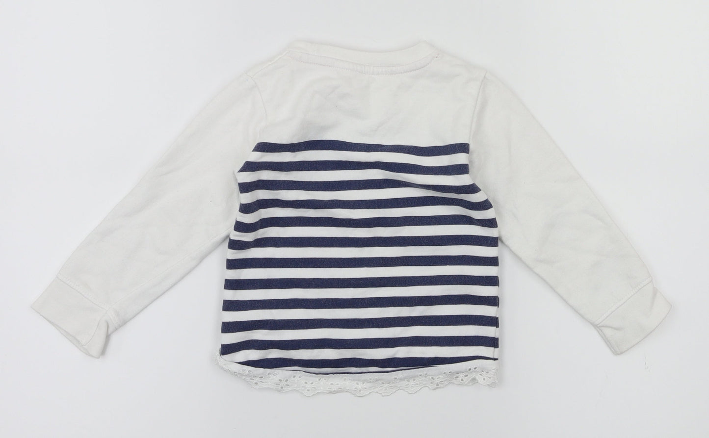 Hello Kitty Girls Blue Animal Print  Henley Jumper Size 12-18 Months