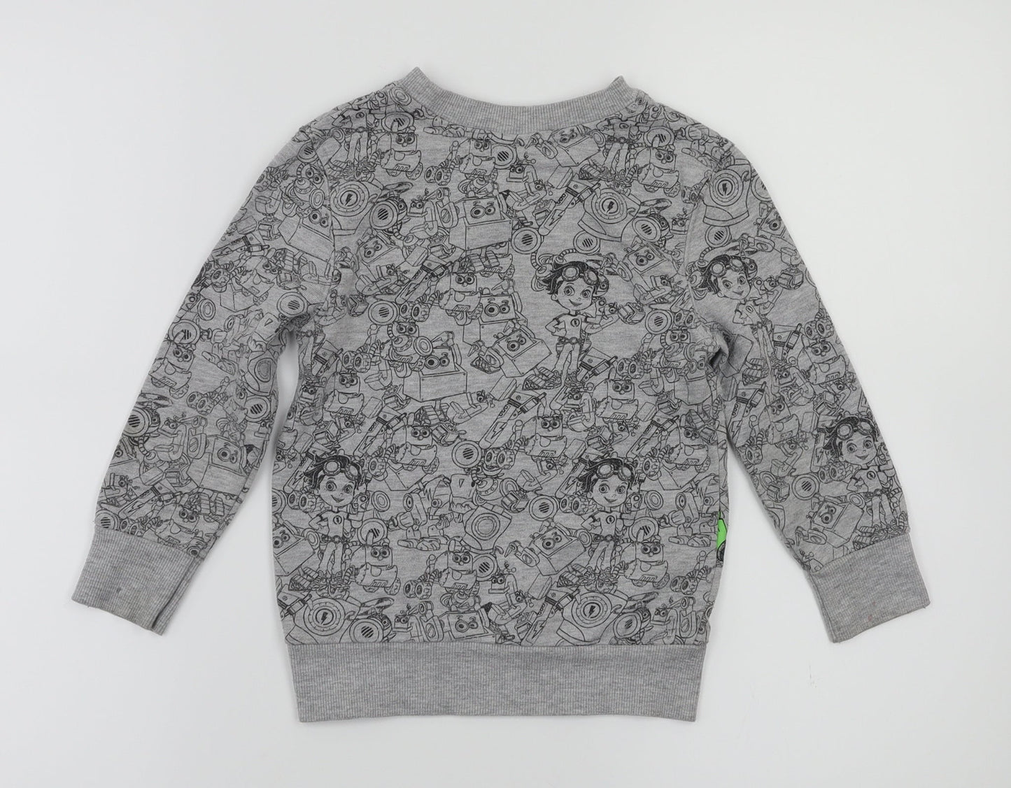 George  Boys Grey Animal Print  Pullover Sweatshirt Size 2-3 Years