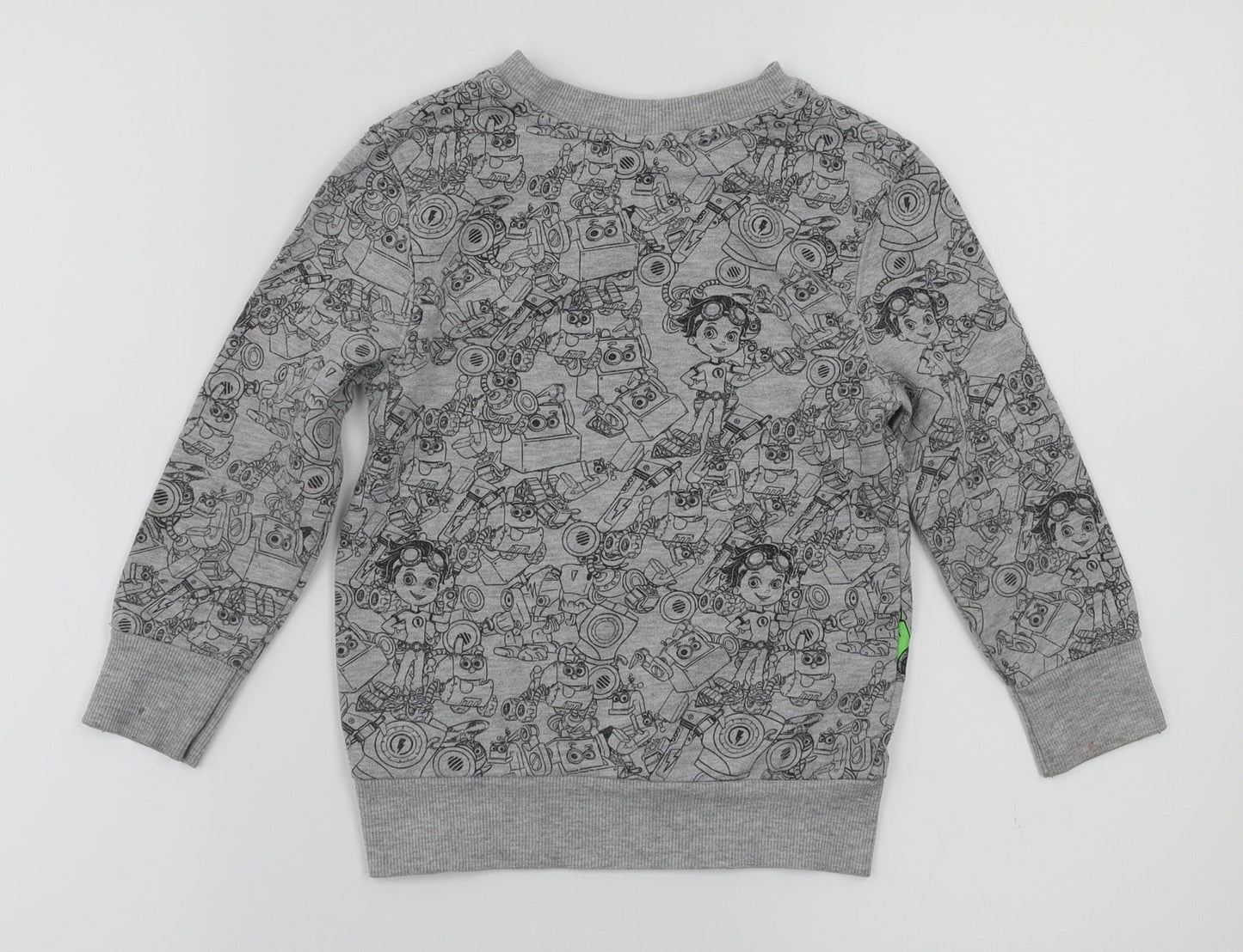 George  Boys Grey Animal Print  Pullover Sweatshirt Size 2-3 Years
