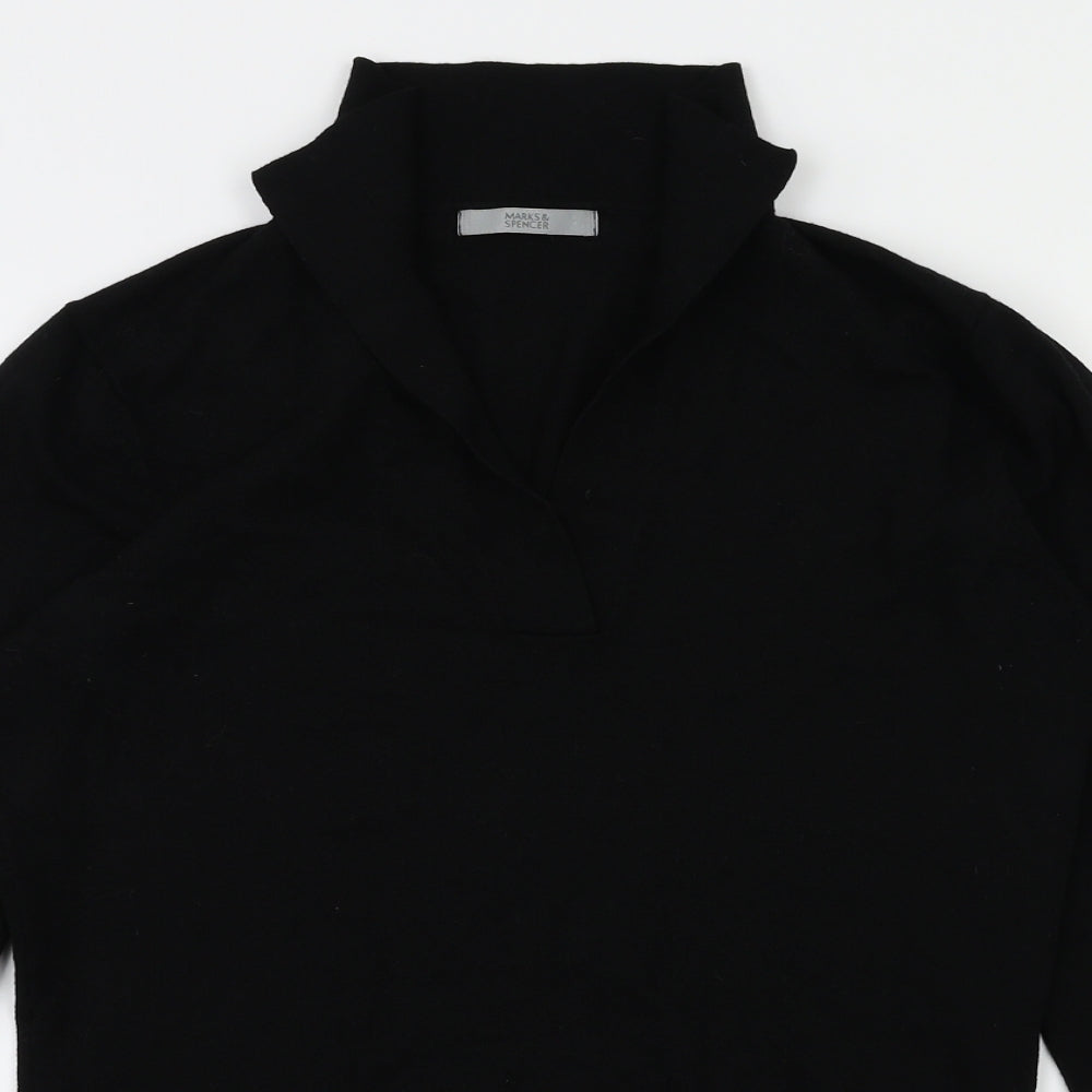 Womens UK Size 8 M&S Black Basic T-Shirt
