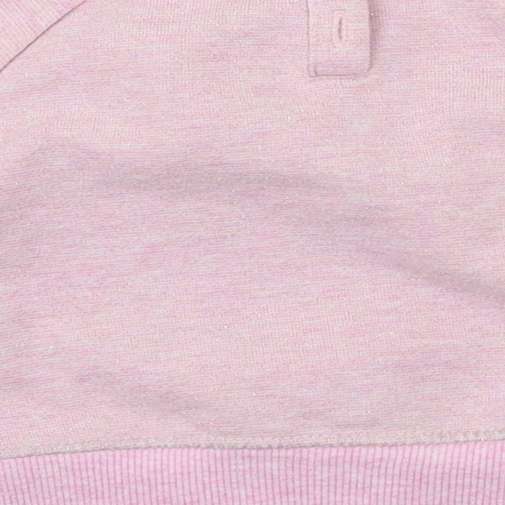 Disney Girls Pink Animal Print  Pullover Jumper Size 9-12 Months