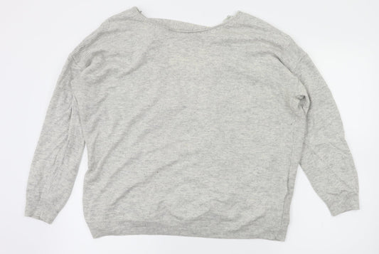 Womens UK Size 20 NEXT Grey Basic T-Shirt