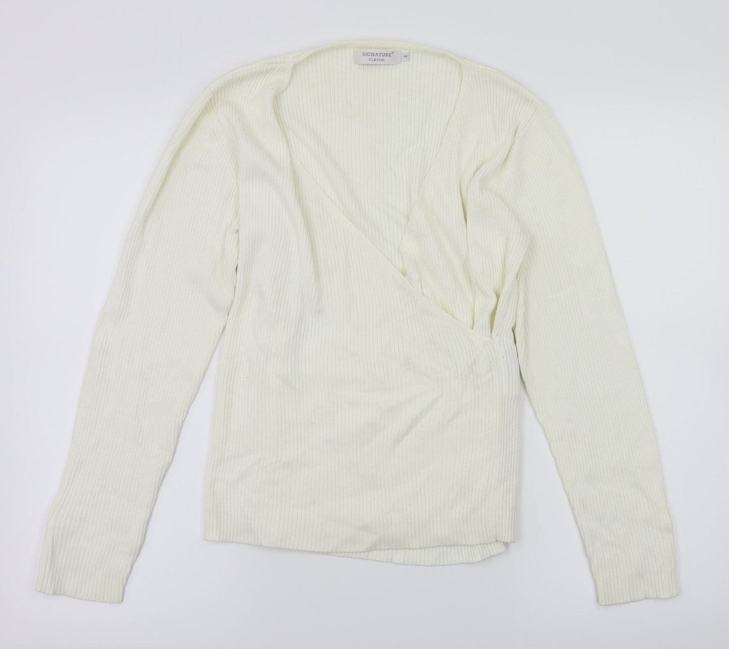 Signature Classic Womens Ivory   Pullover Jumper Size S