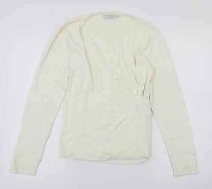 Signature Classic Womens Ivory   Pullover Jumper Size S