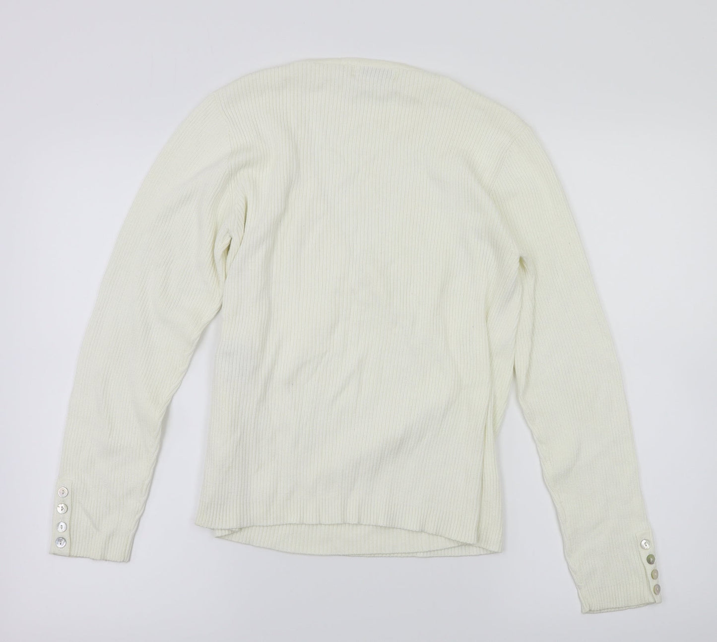 Signature Classic Womens Ivory   Pullover Jumper Size S
