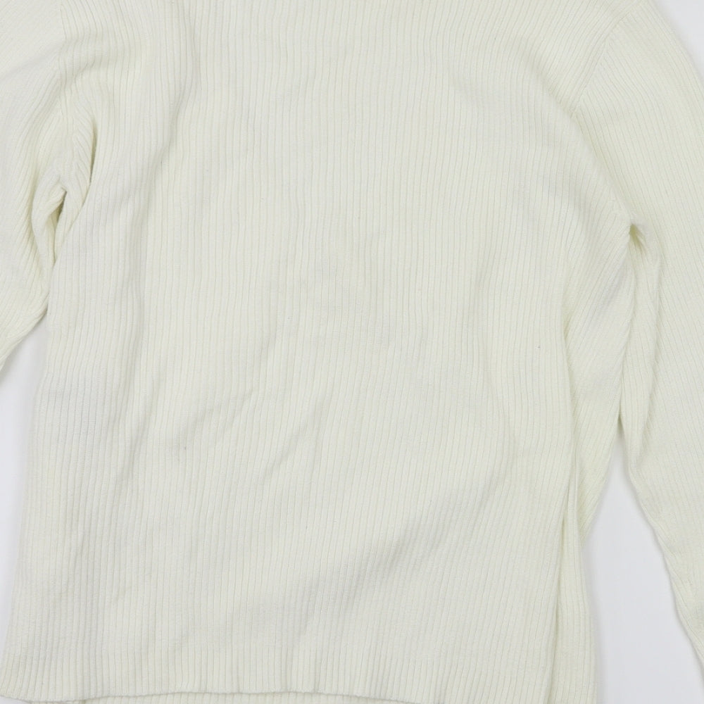 Signature Classic Womens Ivory   Pullover Jumper Size S