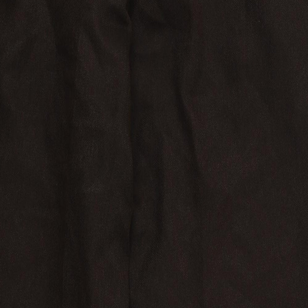 M&S Womens Brown Houndstooth  Trousers  Size 14 L25 in - Stretch waistband
