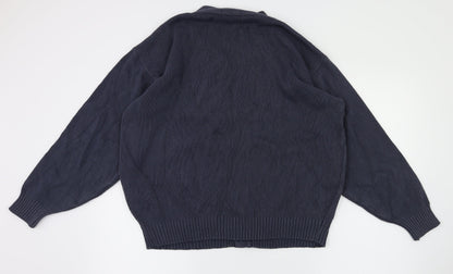 Carson  Womens Blue Argyle/Diamond  Cardigan Jumper Size M