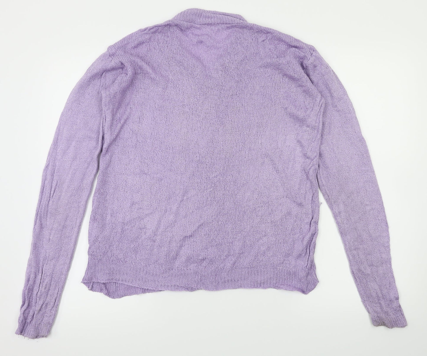 preworn  Womens Purple Floral  Cardigan Jumper Size 14