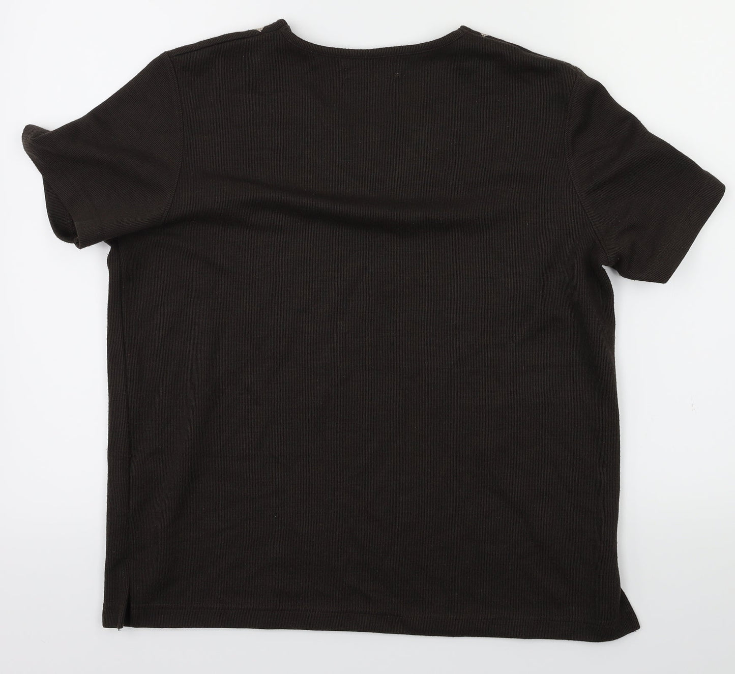 Womens UK Size S Bonmarché Brown Basic T-Shirt