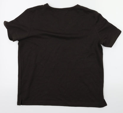 Womens UK Size S Bonmarché Brown Basic T-Shirt