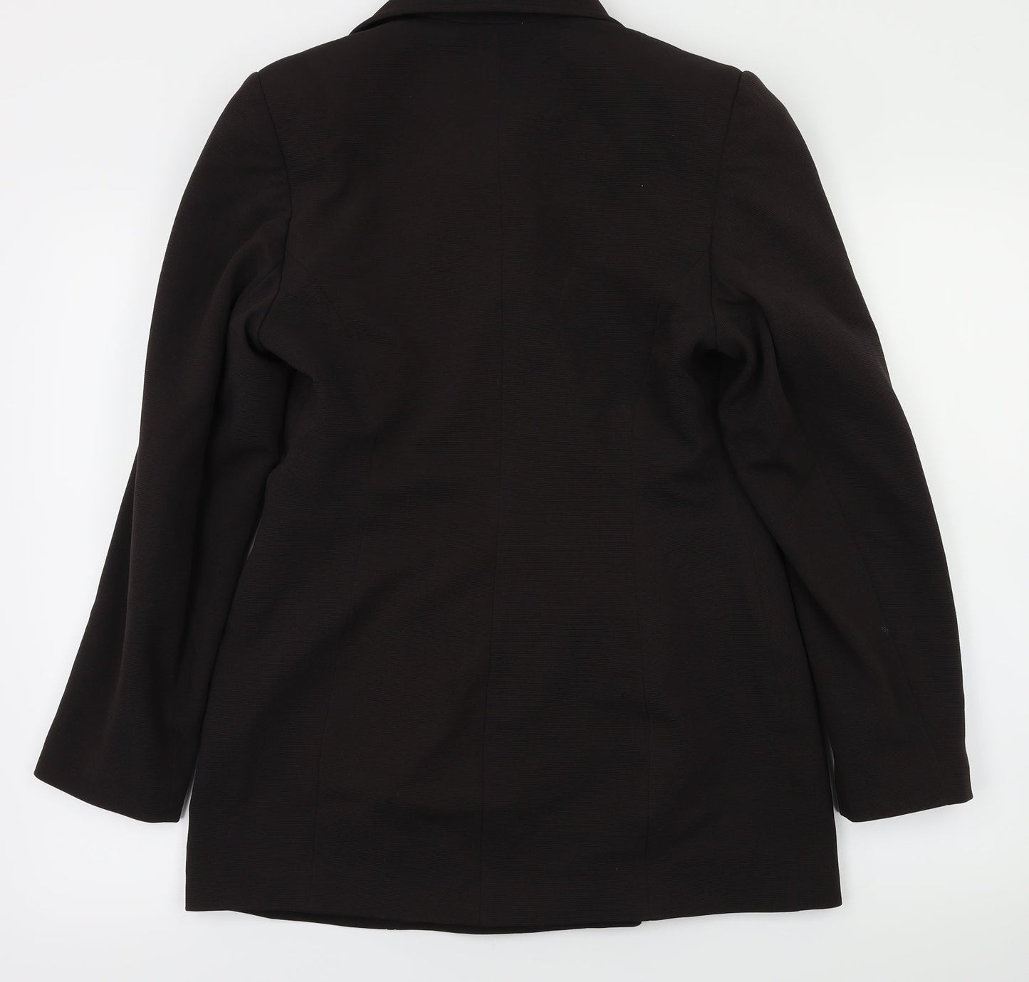 George Womens Brown Houndstooth  Jacket Coat Size 10