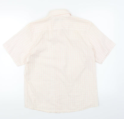 Suited & Booted Boys Pink Plaid  Basic Button-Up Size 11-12 Years