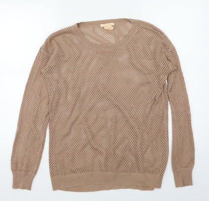 Sweet Romeo Womens Brown   Pullover Jumper Size M  - Mesh