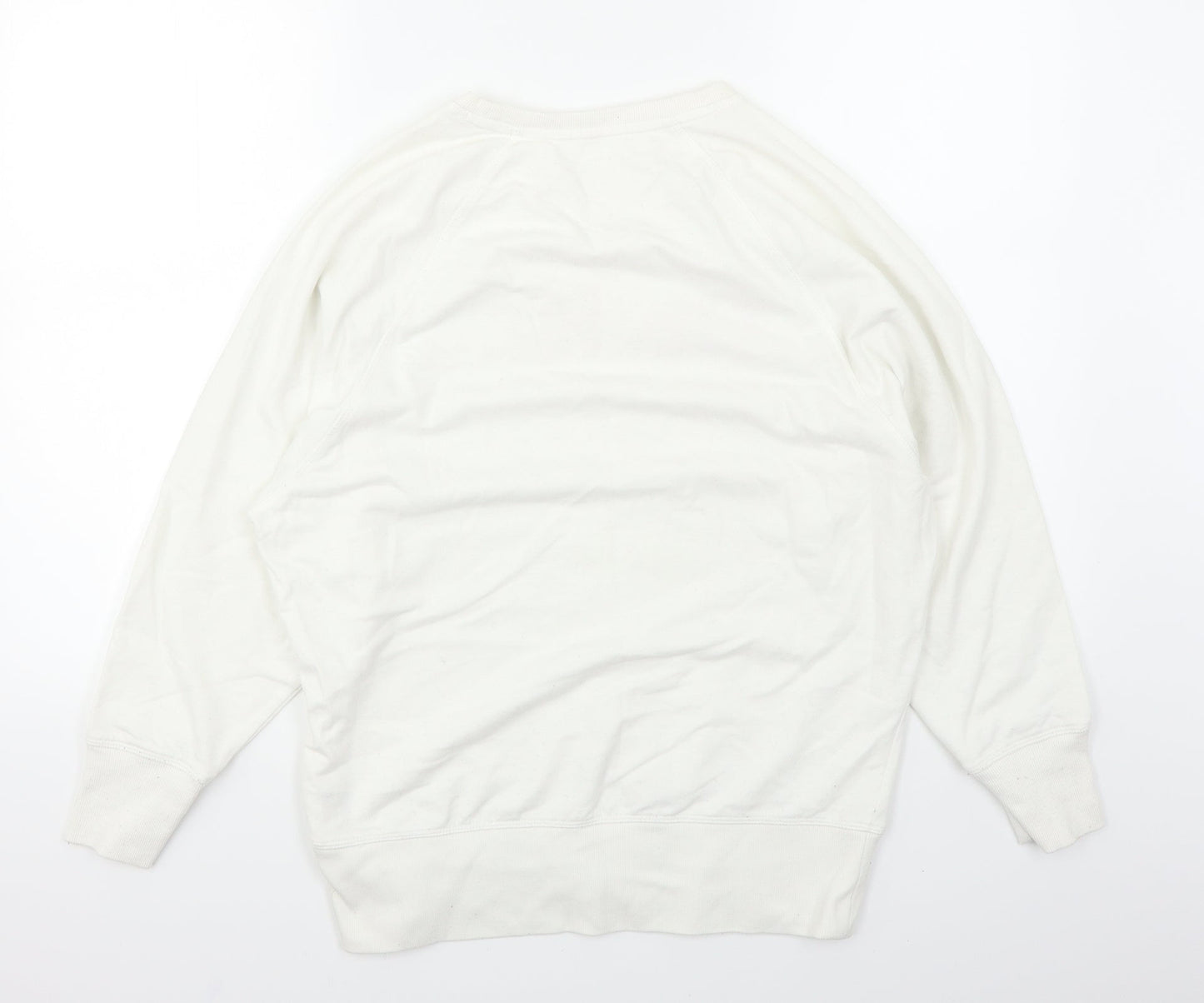 George Womens White   Pullover Sweatshirt Size S