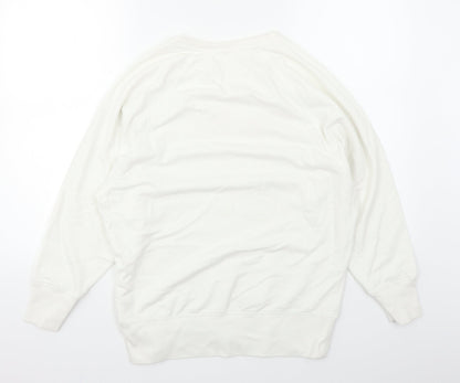 George Womens White   Pullover Sweatshirt Size S
