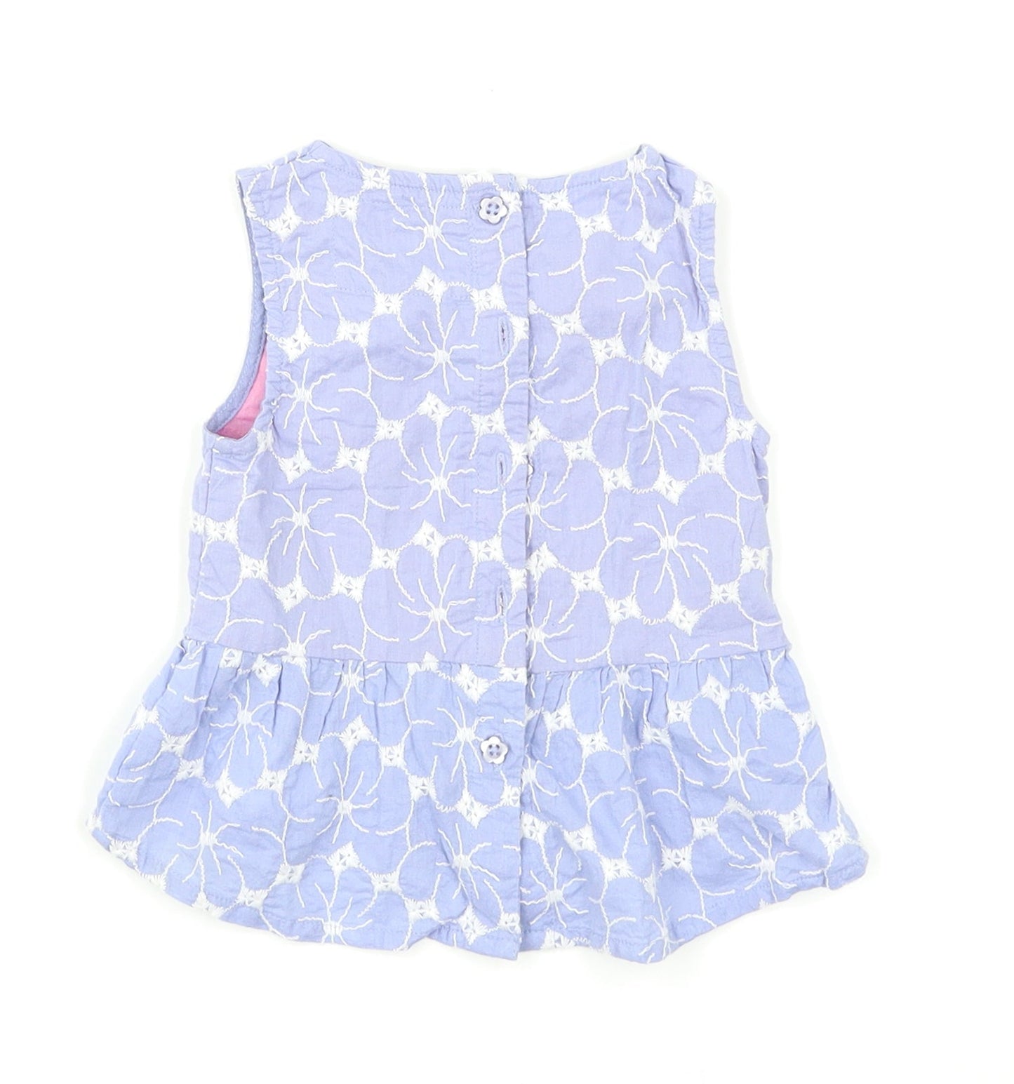 Young Dimension Girls Blue   Basic T-Shirt Size 9-12 Months  - Peplum
