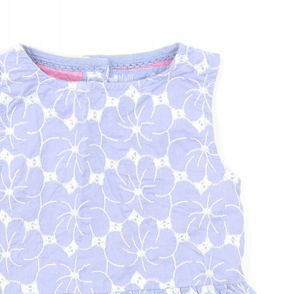 Young Dimension Girls Blue   Basic T-Shirt Size 9-12 Months  - Peplum