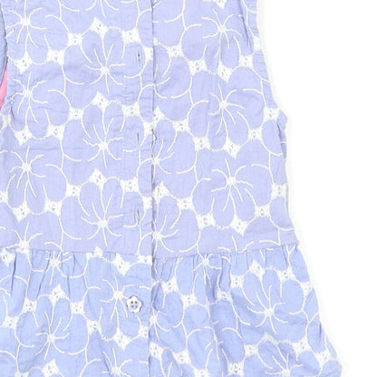 Young Dimension Girls Blue   Basic T-Shirt Size 9-12 Months  - Peplum