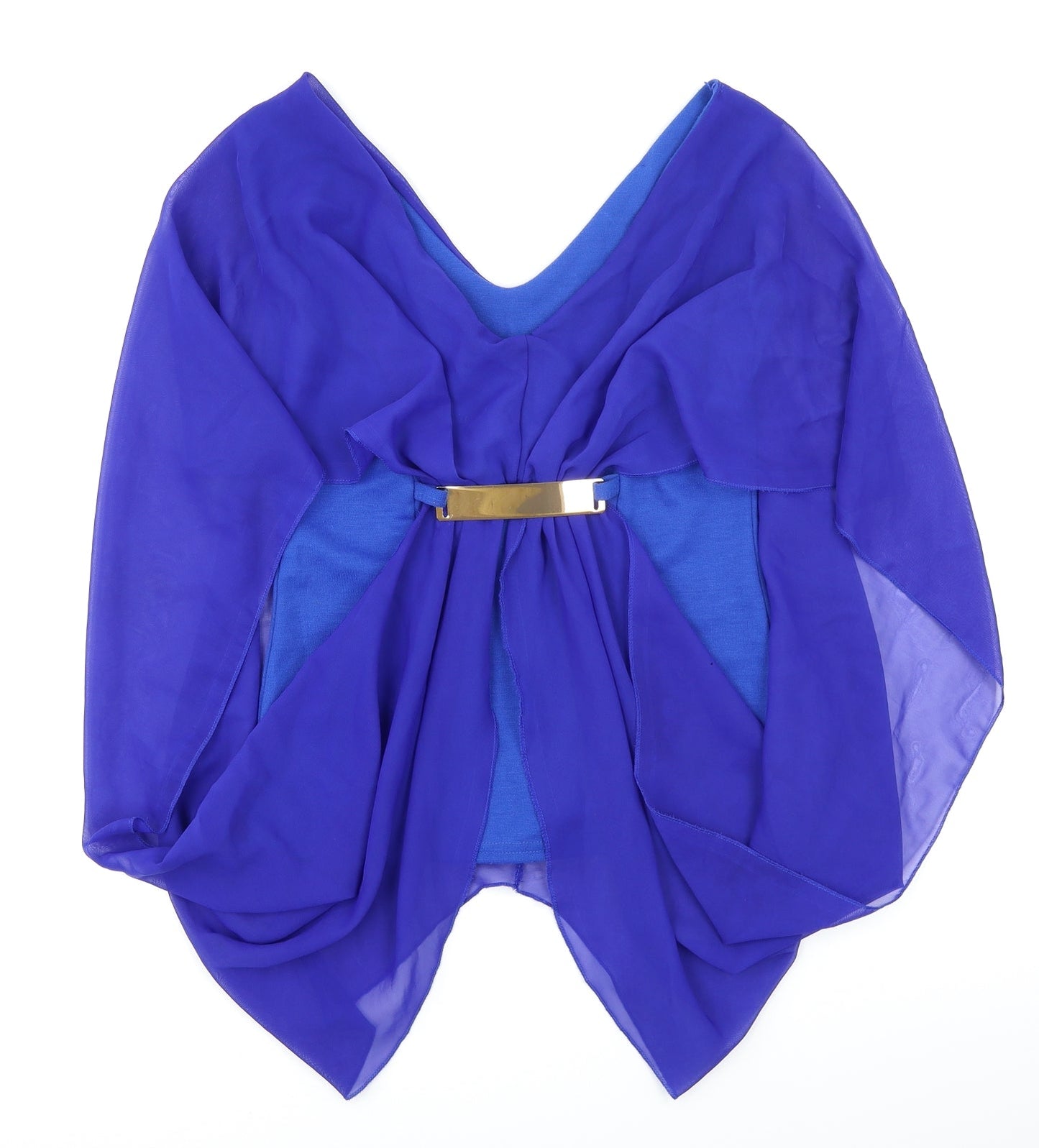Womens UK Size S Preworn Blue Basic Blouse