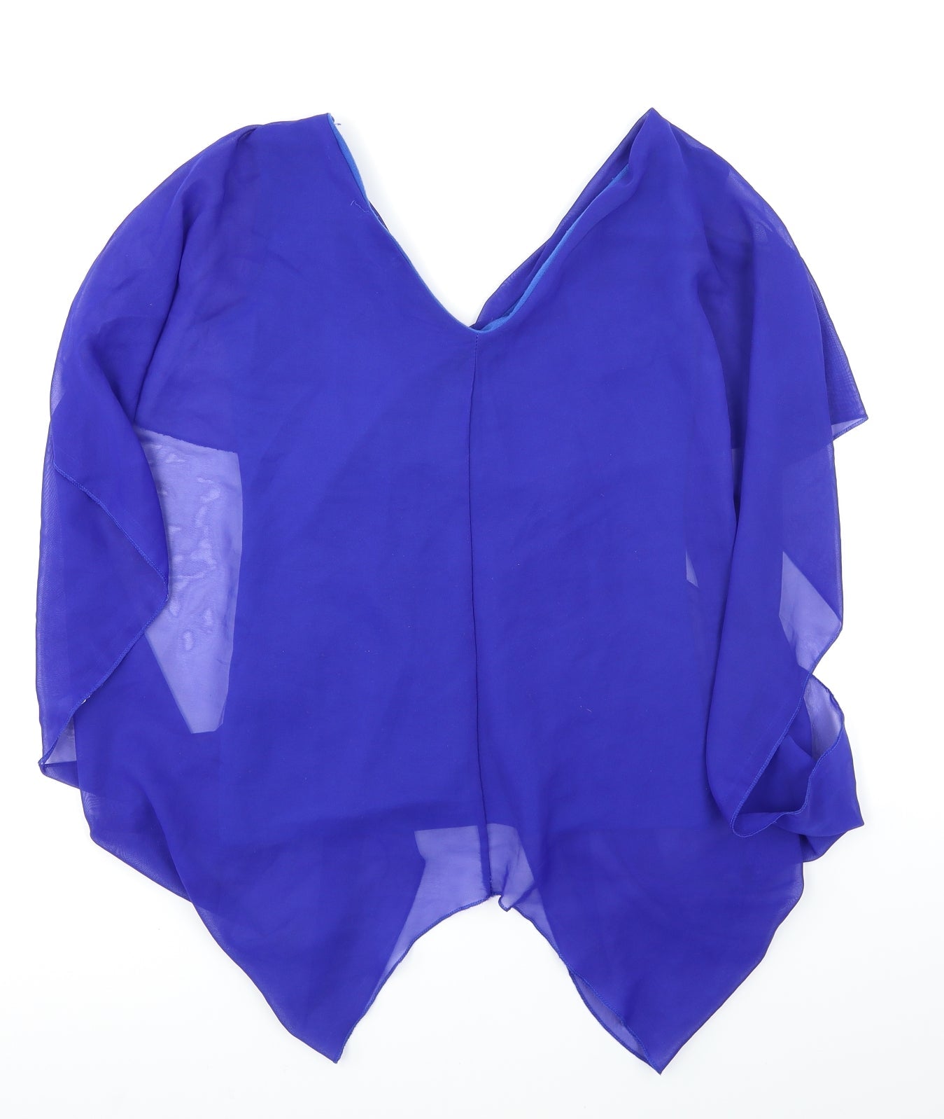 Womens UK Size S Preworn Blue Basic Blouse