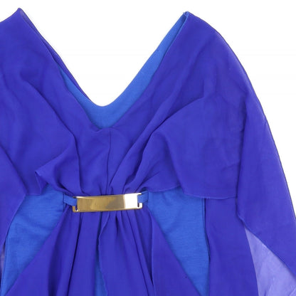 Womens UK Size S Preworn Blue Basic Blouse