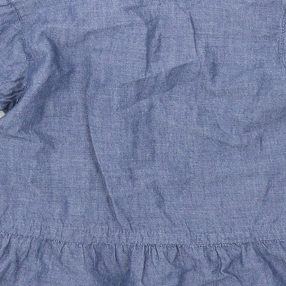 Matalan Girls Blue  Denim Basic T-Shirt Size 6-9 Months