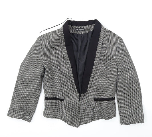 Miss Selfridge Womens Black Check  Jacket Blazer Size 8