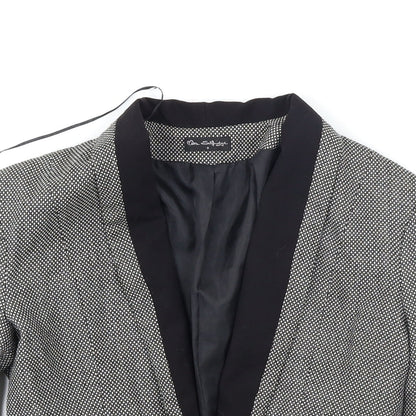 Miss Selfridge Womens Black Check  Jacket Blazer Size 8