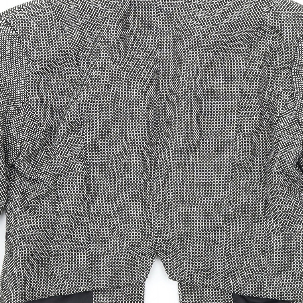 Miss Selfridge Womens Black Check  Jacket Blazer Size 8