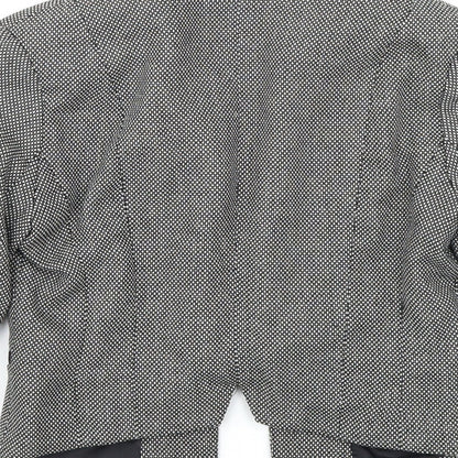 Miss Selfridge Womens Black Check  Jacket Blazer Size 8