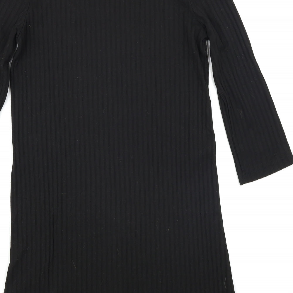 Papaya Womens Black   A-Line  Size S  - Ribbed