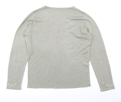 Marks & Spencer Womens Green  Knit Pullover Jumper Size 10