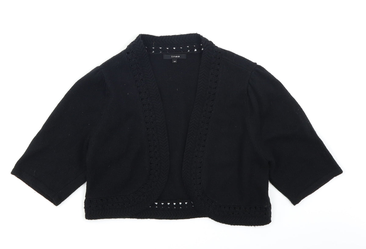 Linea Womens Black   Shrug Jumper Size M