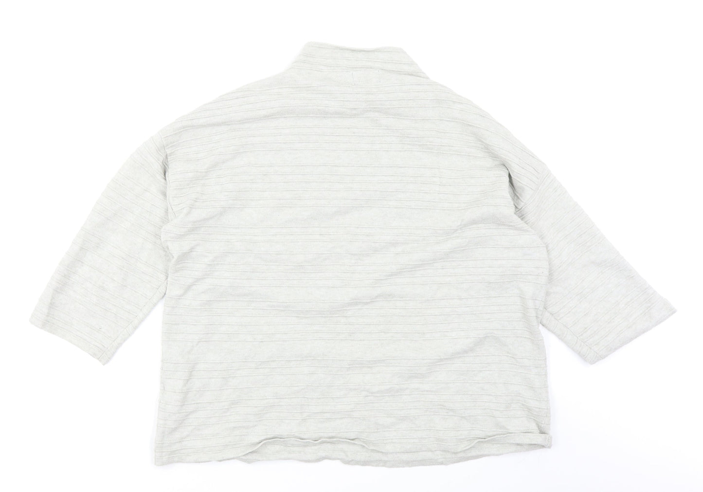 F&F Womens Grey Striped  Basic T-Shirt Size 14