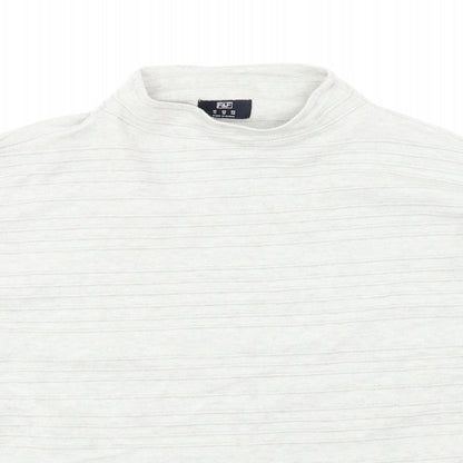 F&F Womens Grey Striped  Basic T-Shirt Size 14