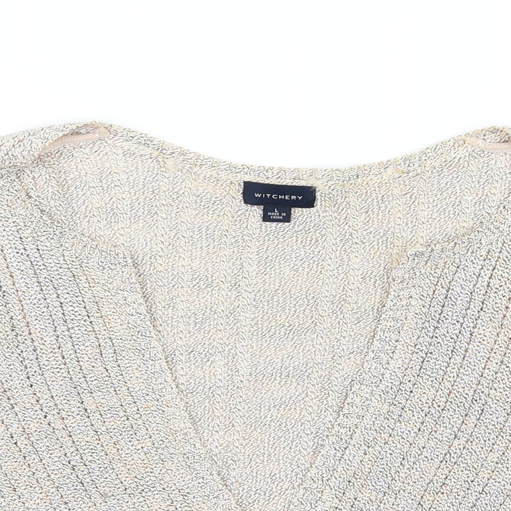 Witchery Womens Beige  Knit Cardigan Jumper Size L