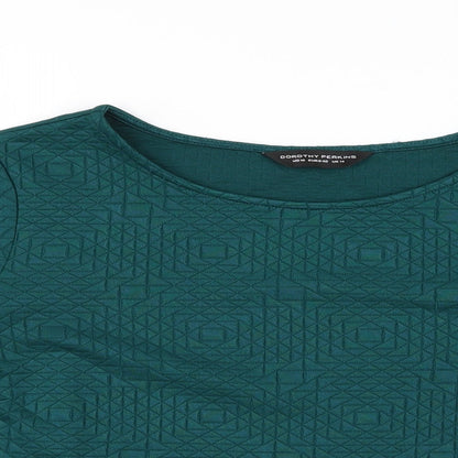 Womens UK Size 14 Dorothy Perkins Green Basic T-Shirt