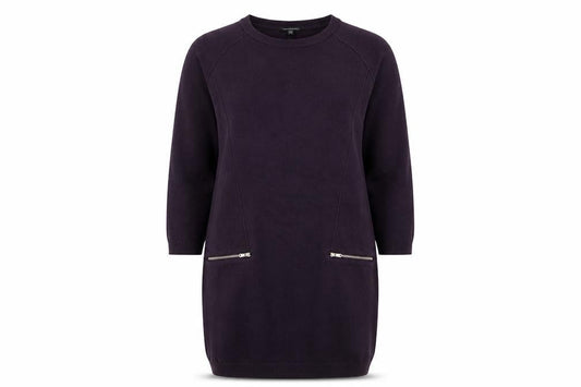 Warehouse Womens Purple  Knit Pullover Jumper Size 10