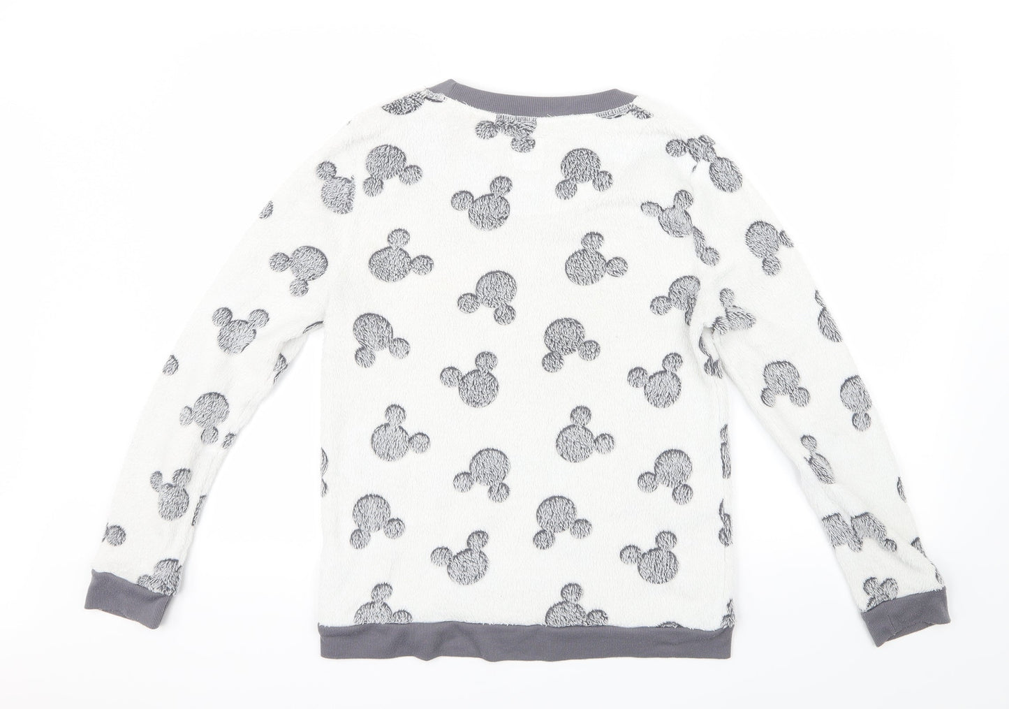 Primark Womens Grey Geometric  Top Pyjama Top Size 10  - Mickey