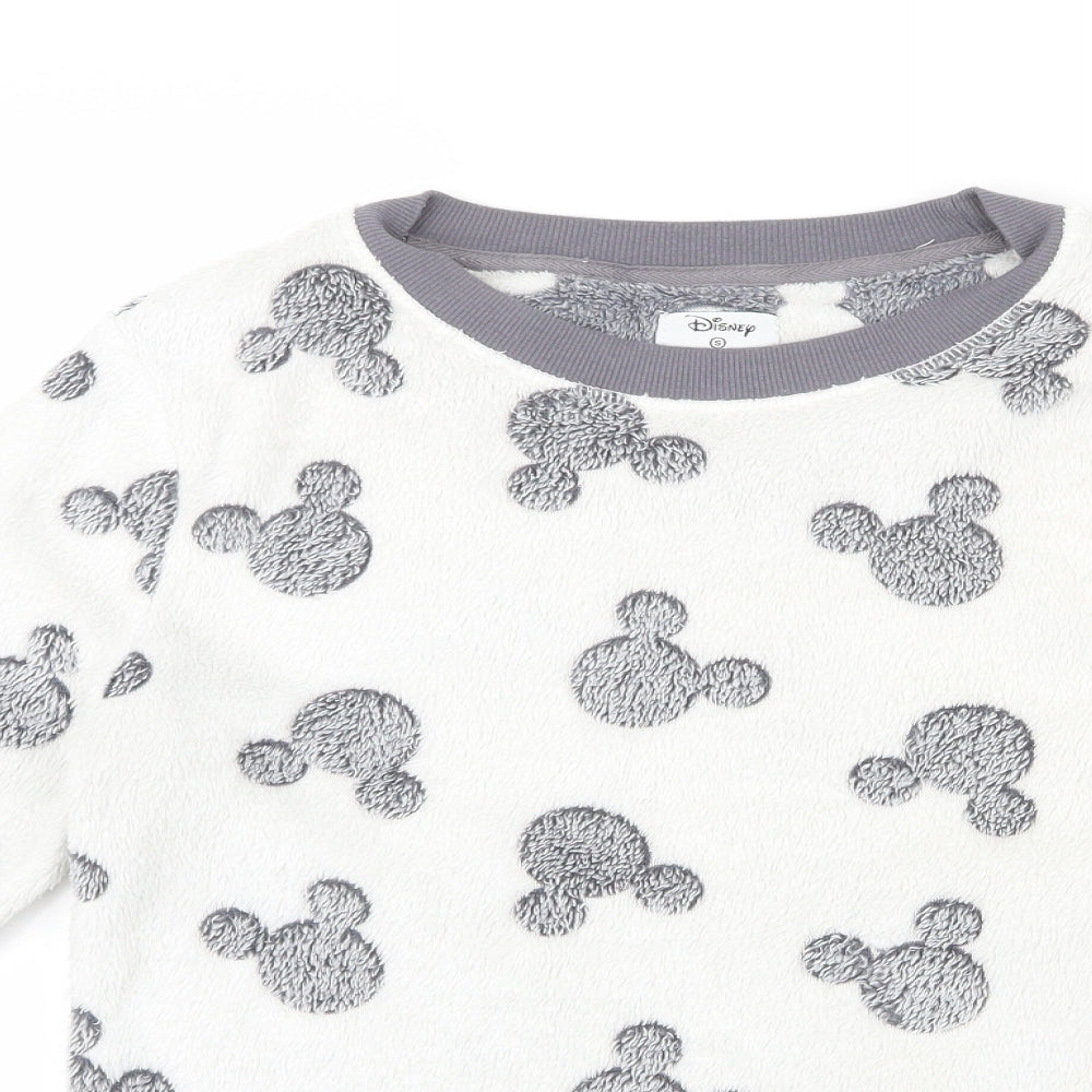 Primark Womens Grey Geometric  Top Pyjama Top Size 10  - Mickey
